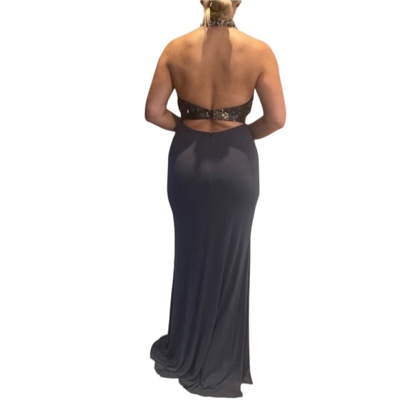 Jovani Halter Sequin Gown - Picture 4 of 8